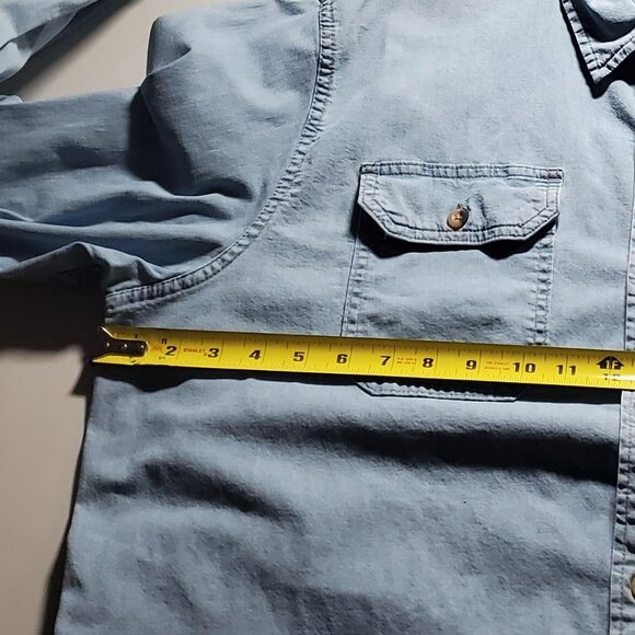 Wrangler Denim Mens Stretch Button Front Shirt Sz XL - Picture 8 of 16